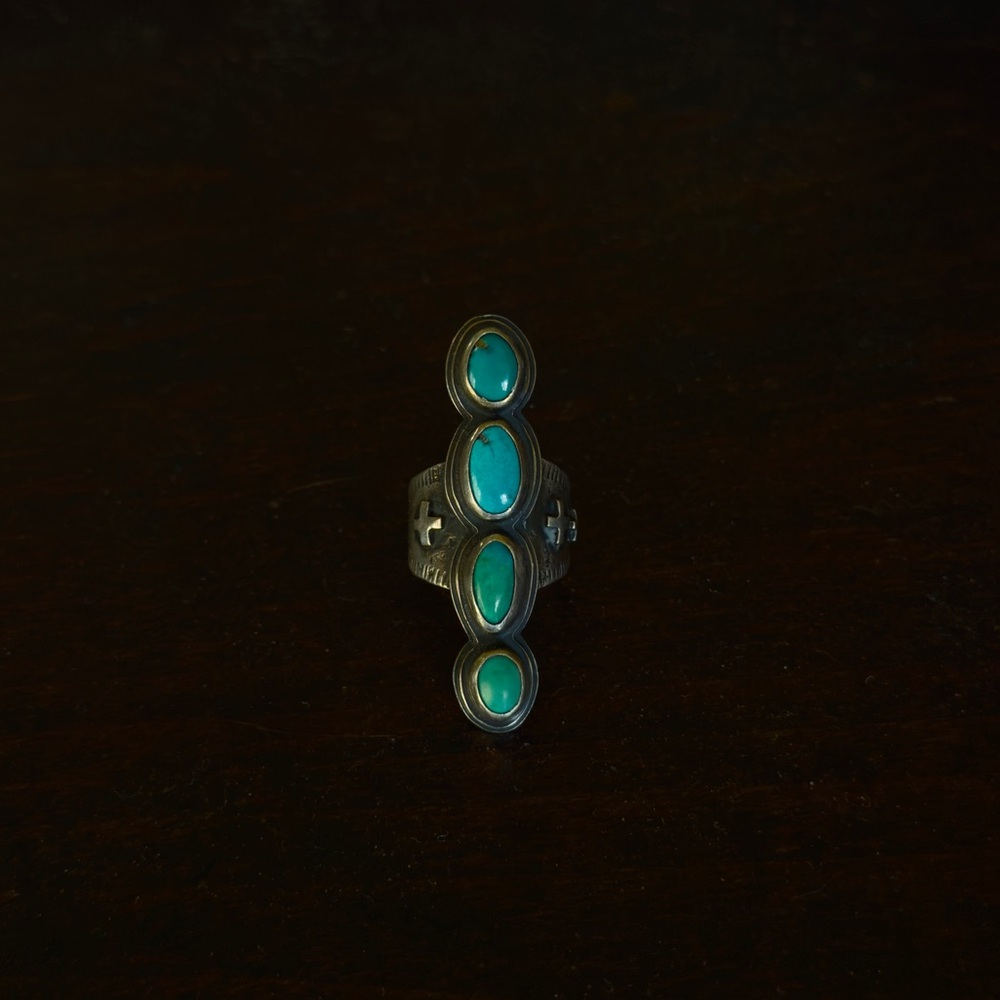 The Noisy Plume Turquoise Ring